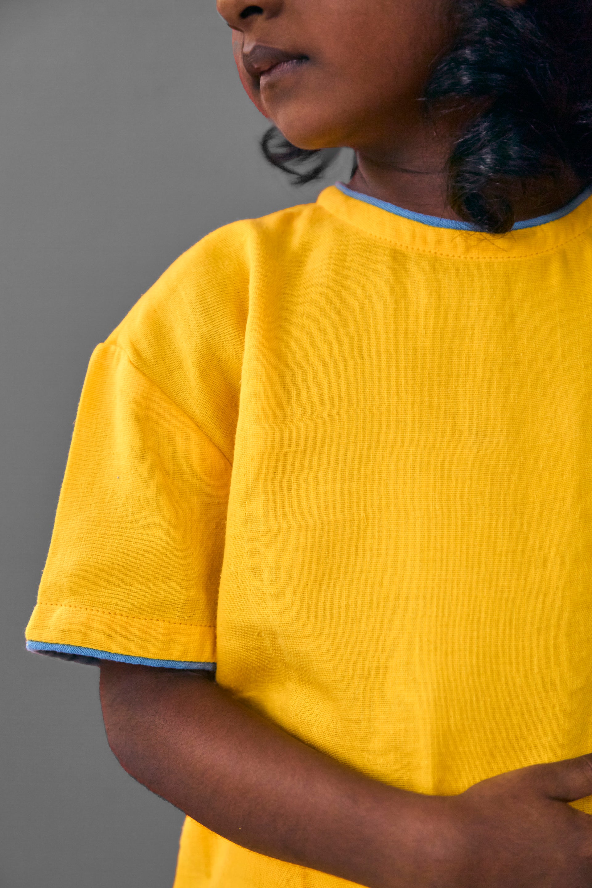 Mango Yellow Organic Muslin Co-ords| Kids Sleepwear