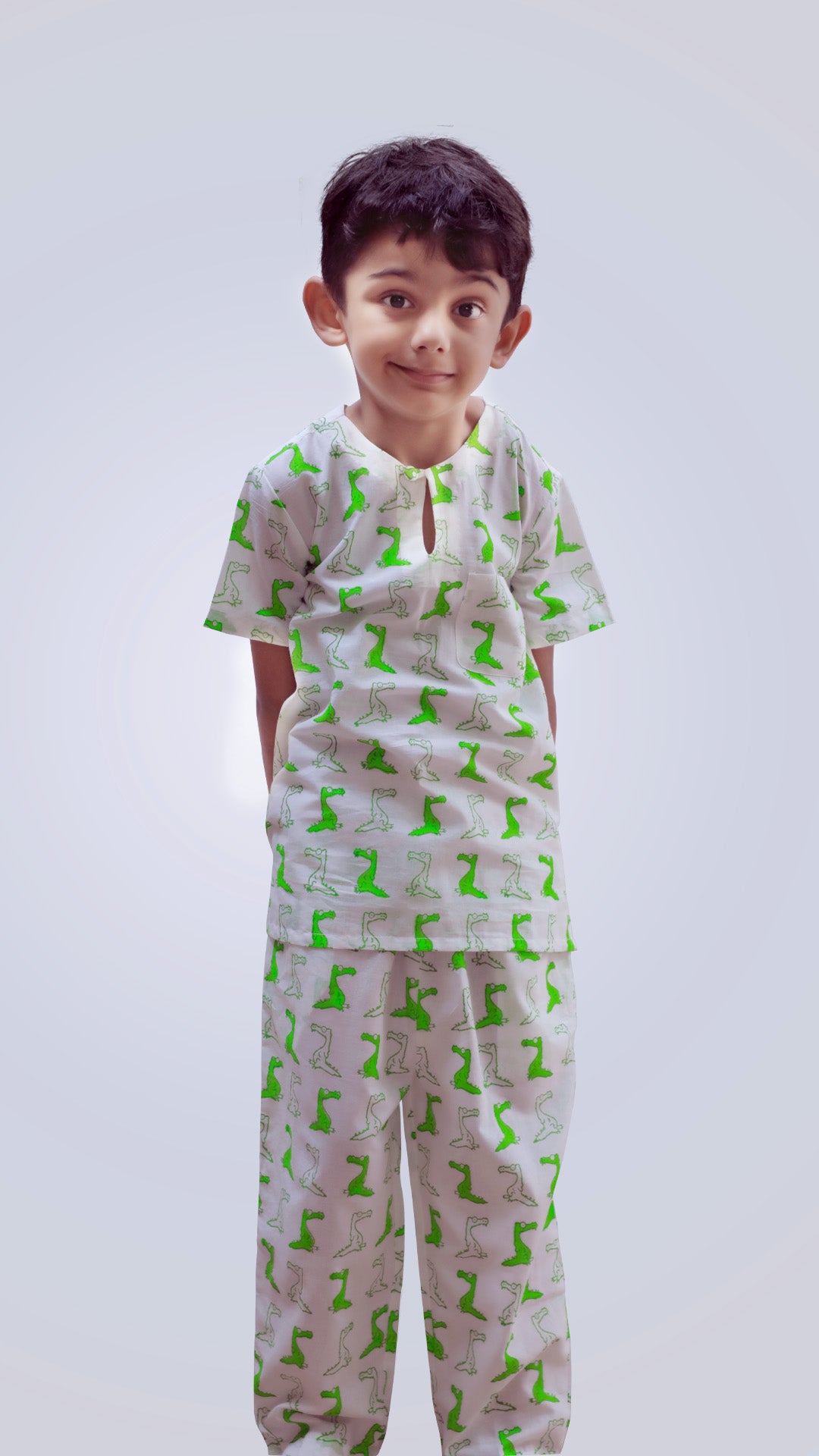 See You Later Alligator, Handblocked Cotton PJ's
