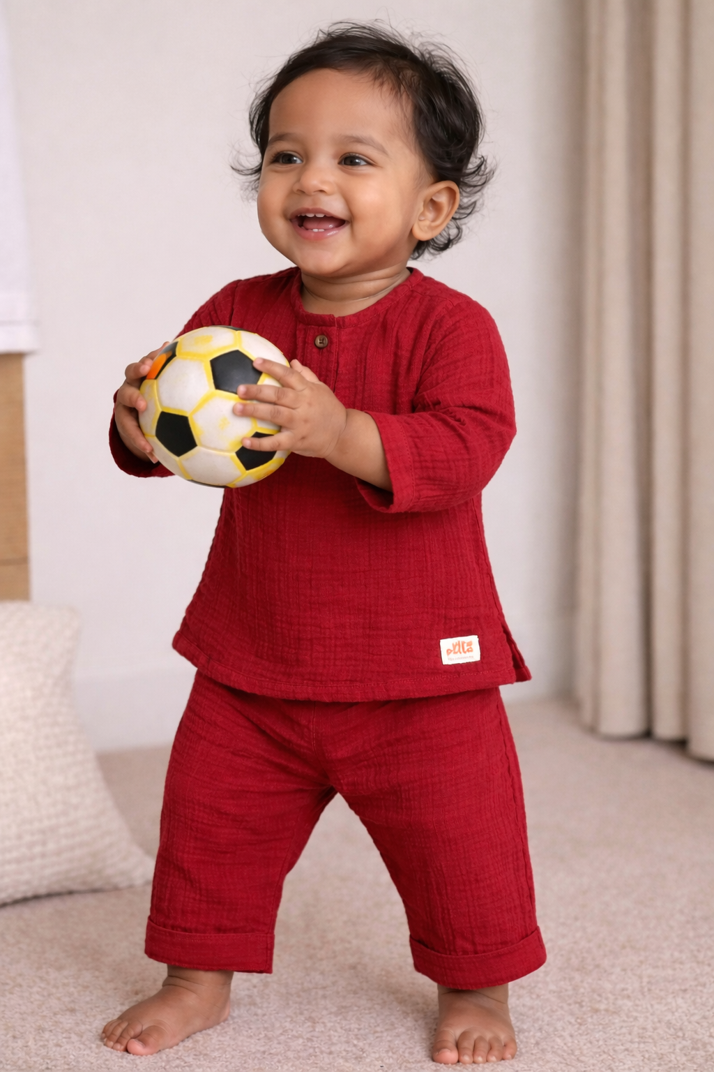 Organic Muslin Kurta set| Kids Loungewear