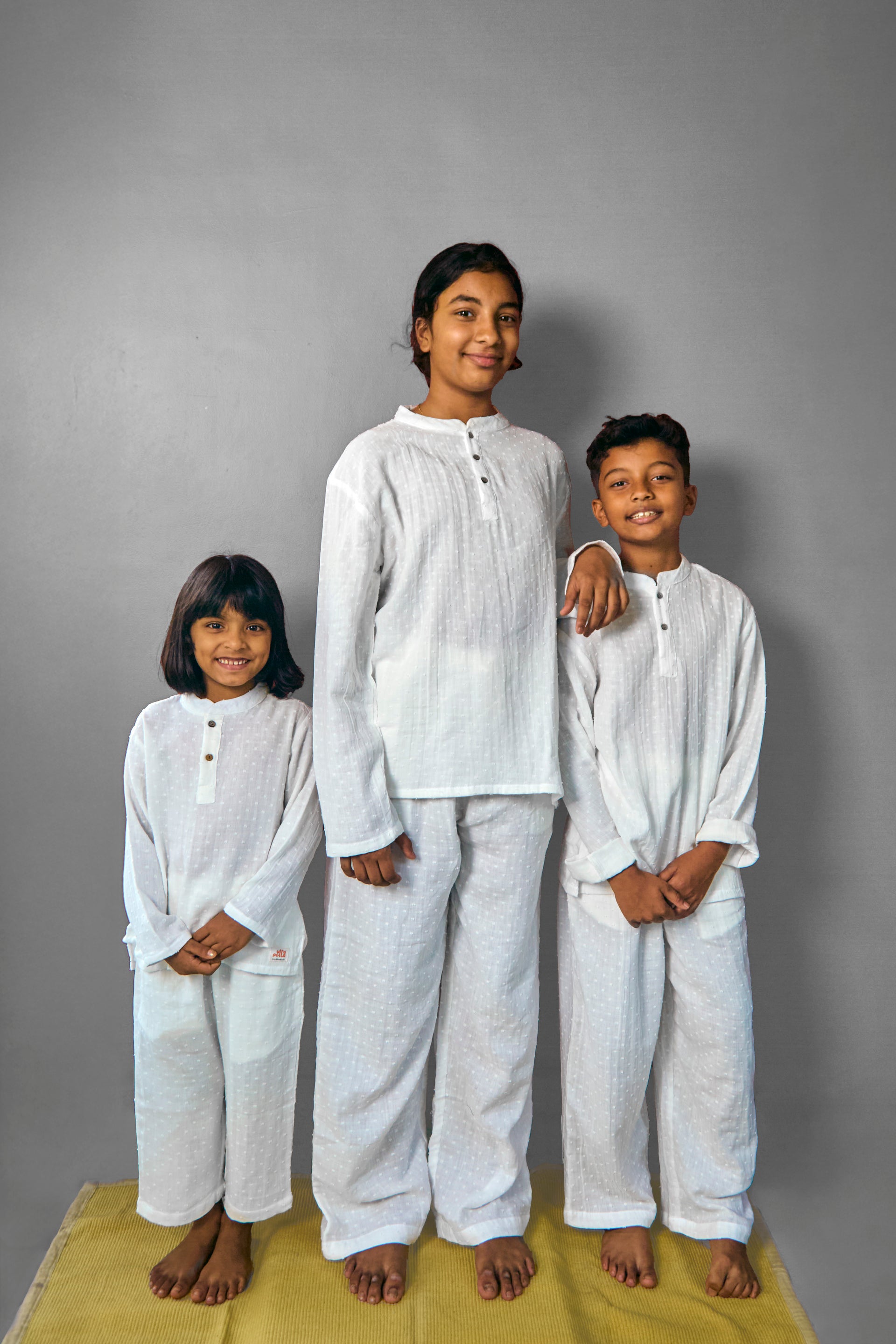 Ivory Swiss Dot Organic Muslin Co-ords