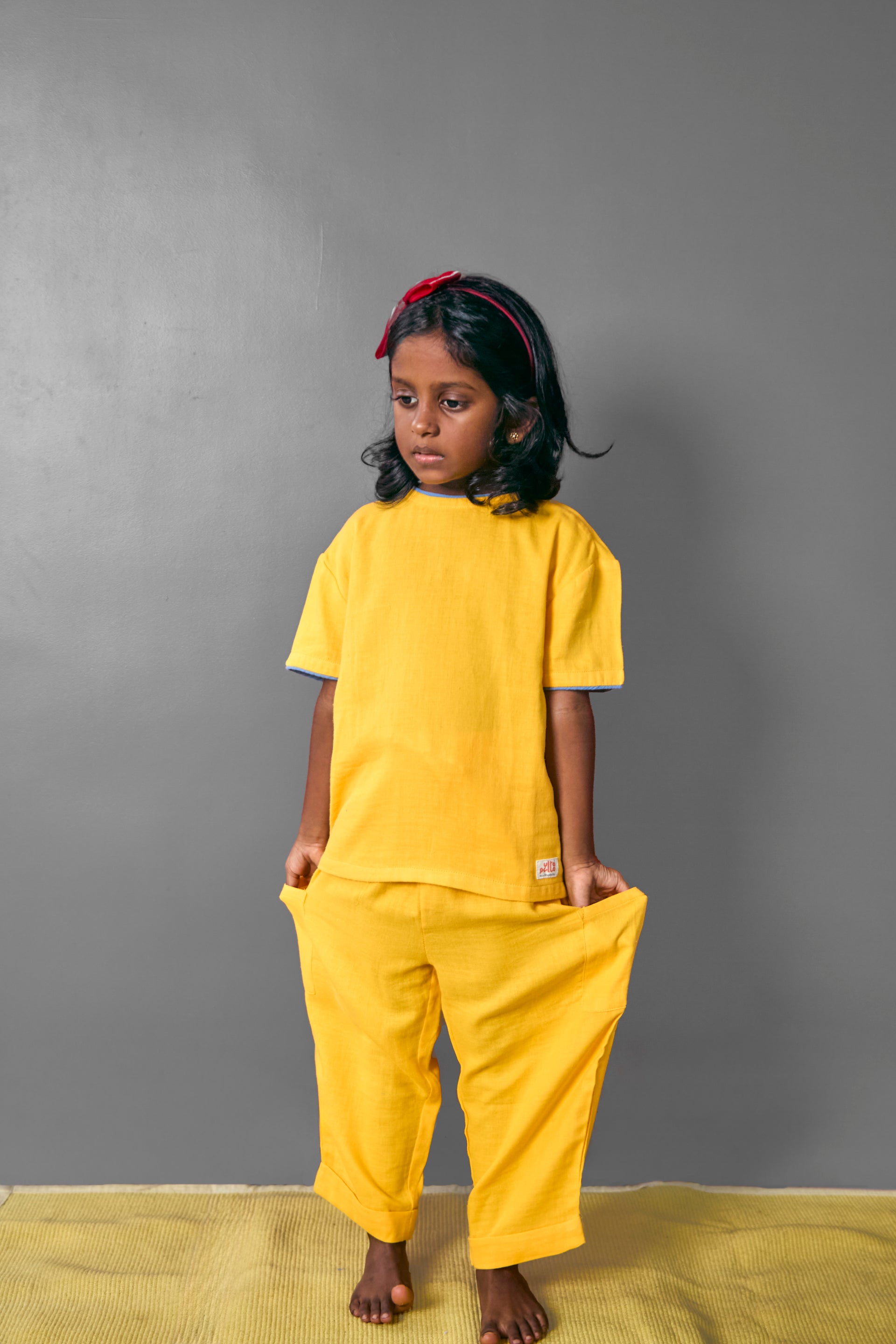 Mango Yellow Organic Muslin Co-ords