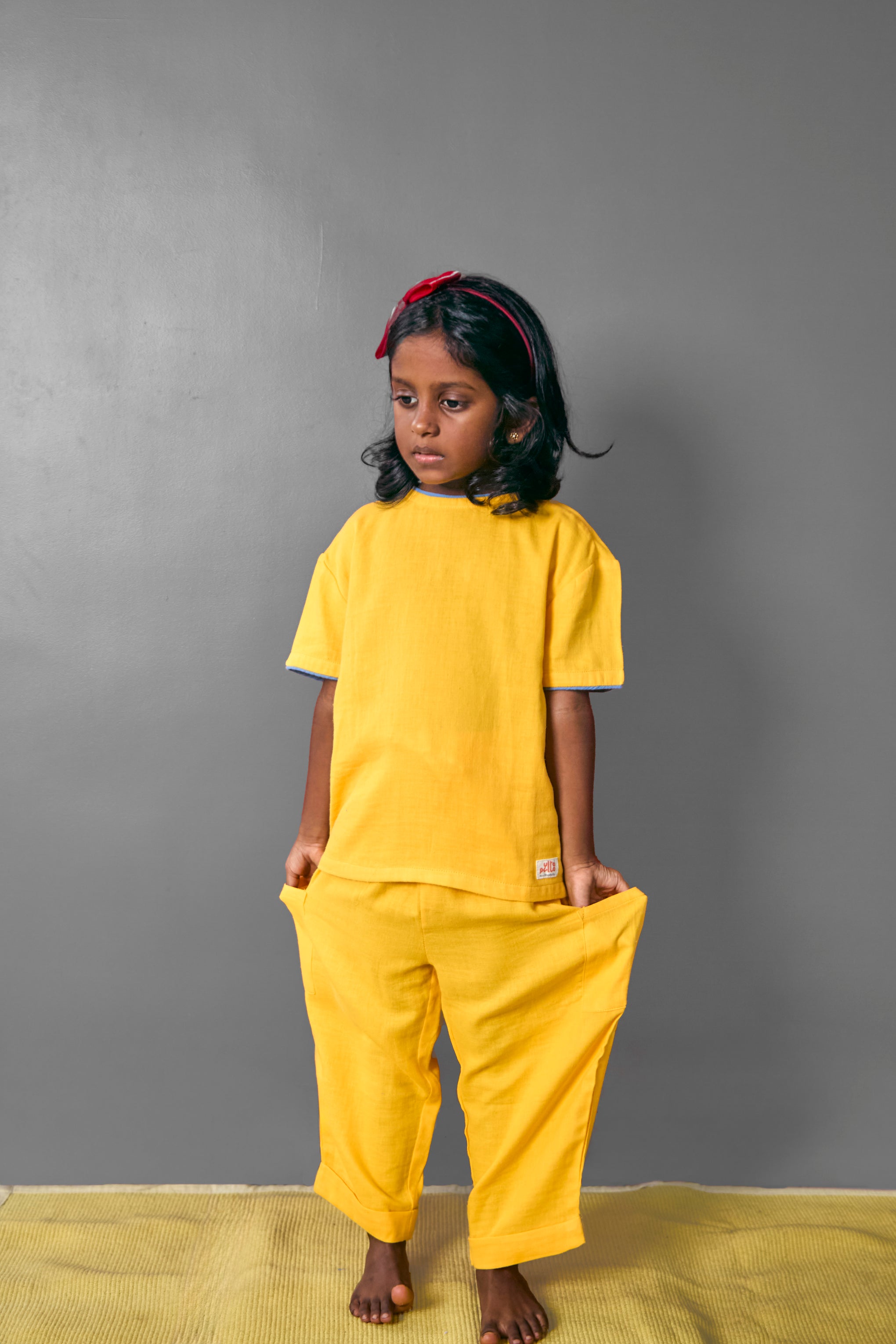 Mango Yellow Organic Muslin Co-ords