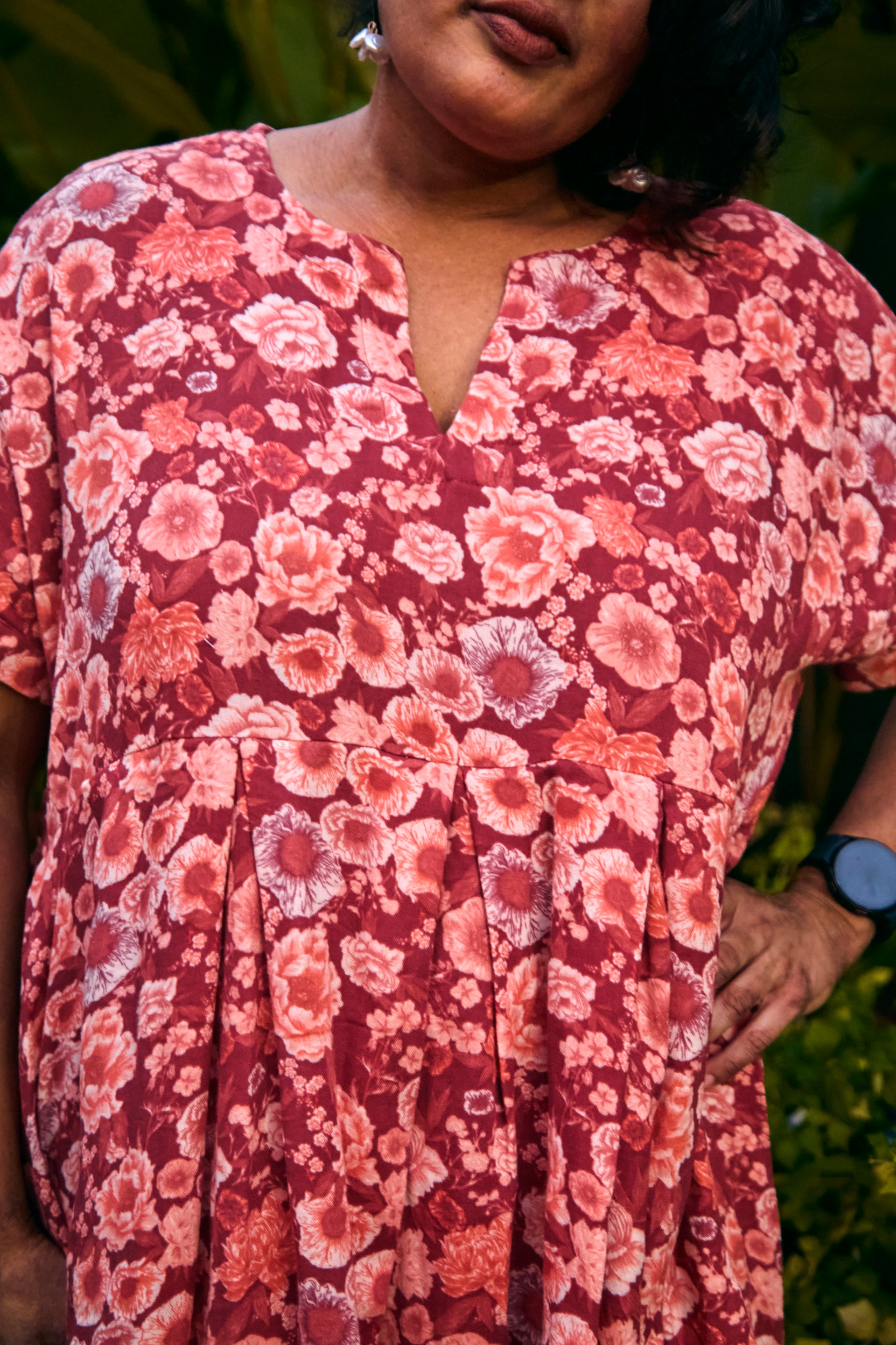 Floral Free Flowing Dress - Adult Organic Muslin Loungewear