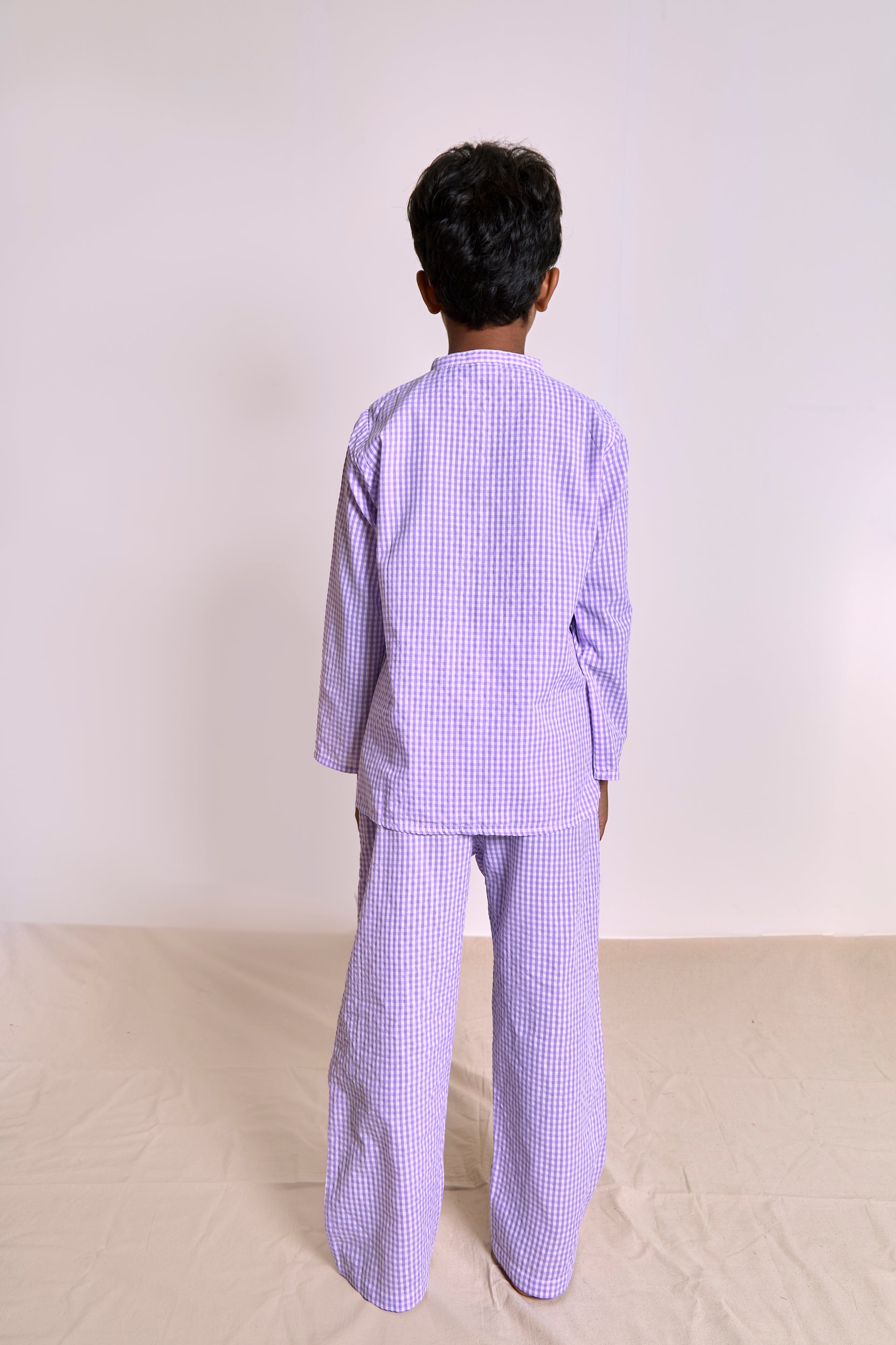 The Seersucker Lounge Set| Organic Cotton| Unisex Kids loungewear Set