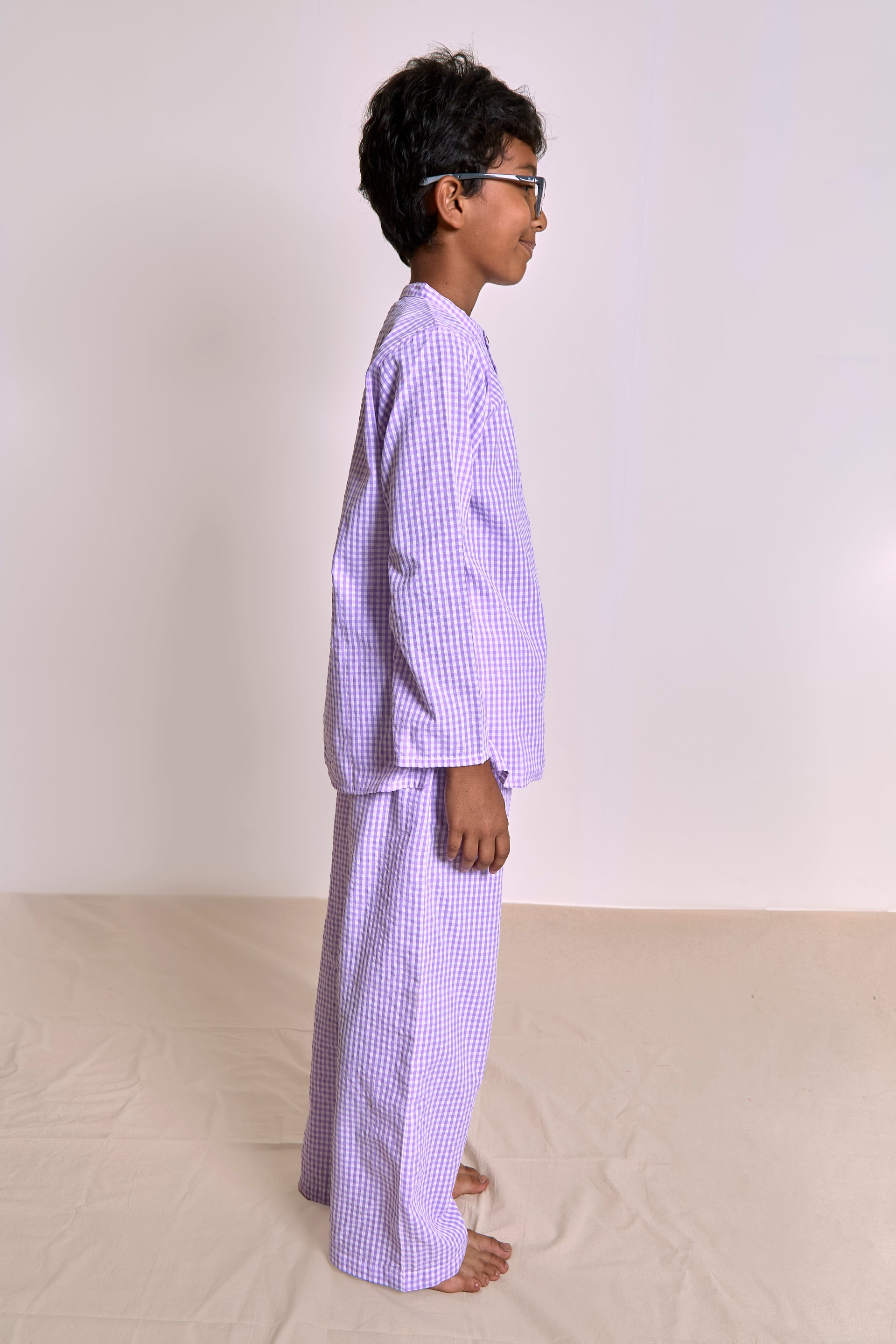 The Seersucker Lounge Set| Organic Cotton| Unisex Kids loungewear Set
