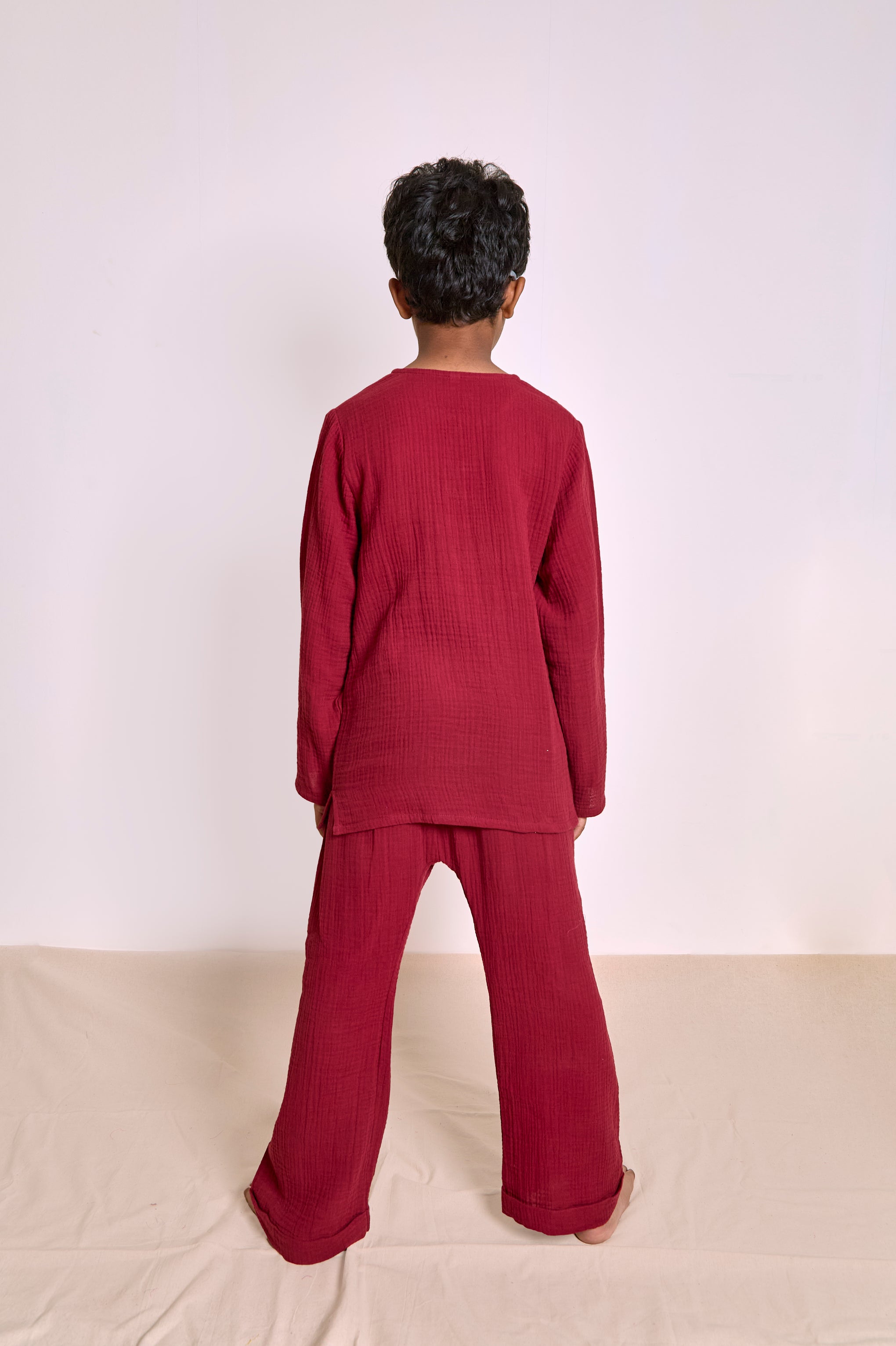 Rosewood Organic Muslin set| Kids Unisex Loungewear