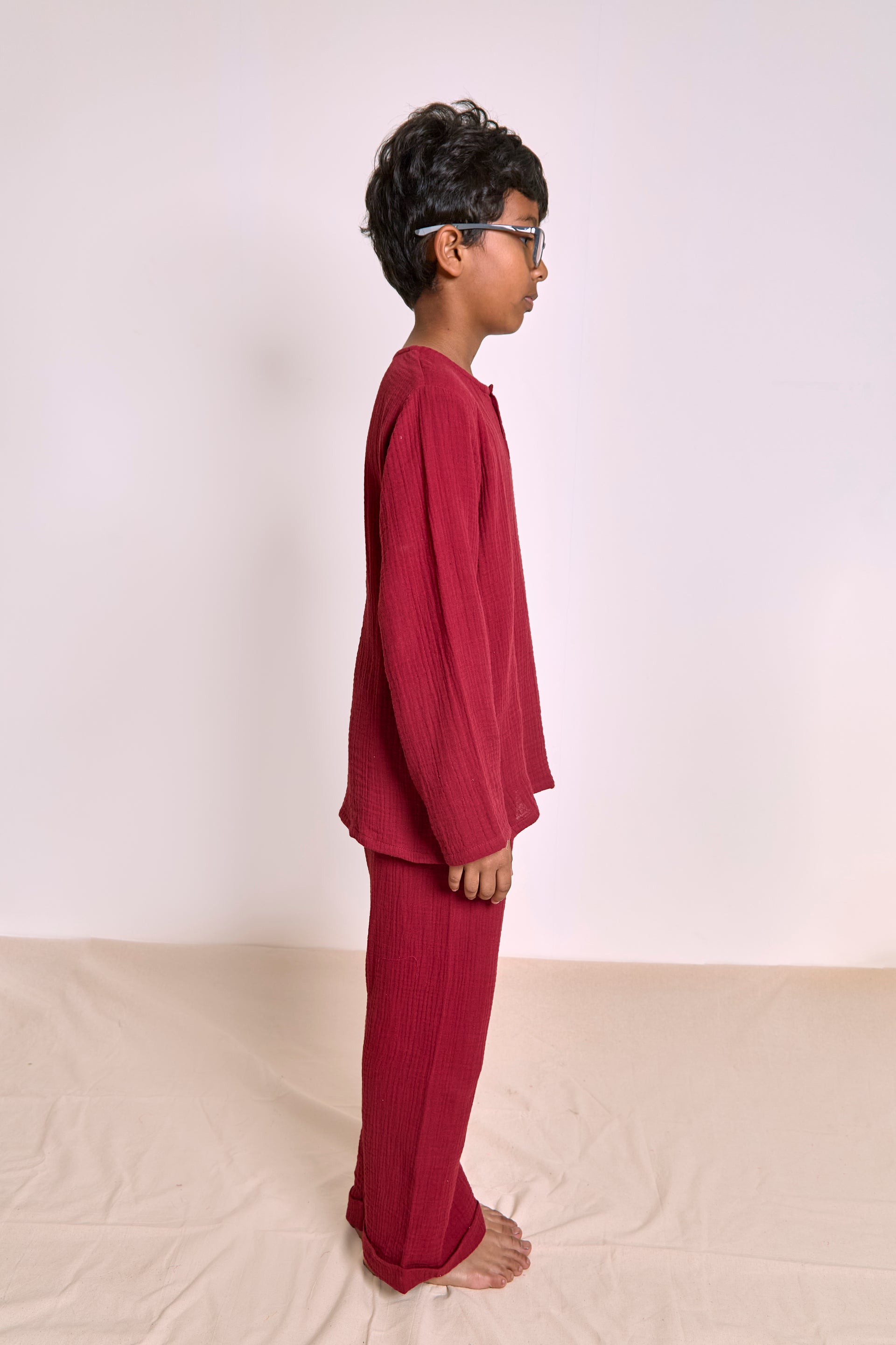 Rosewood Organic Muslin set| Kids Unisex Loungewear