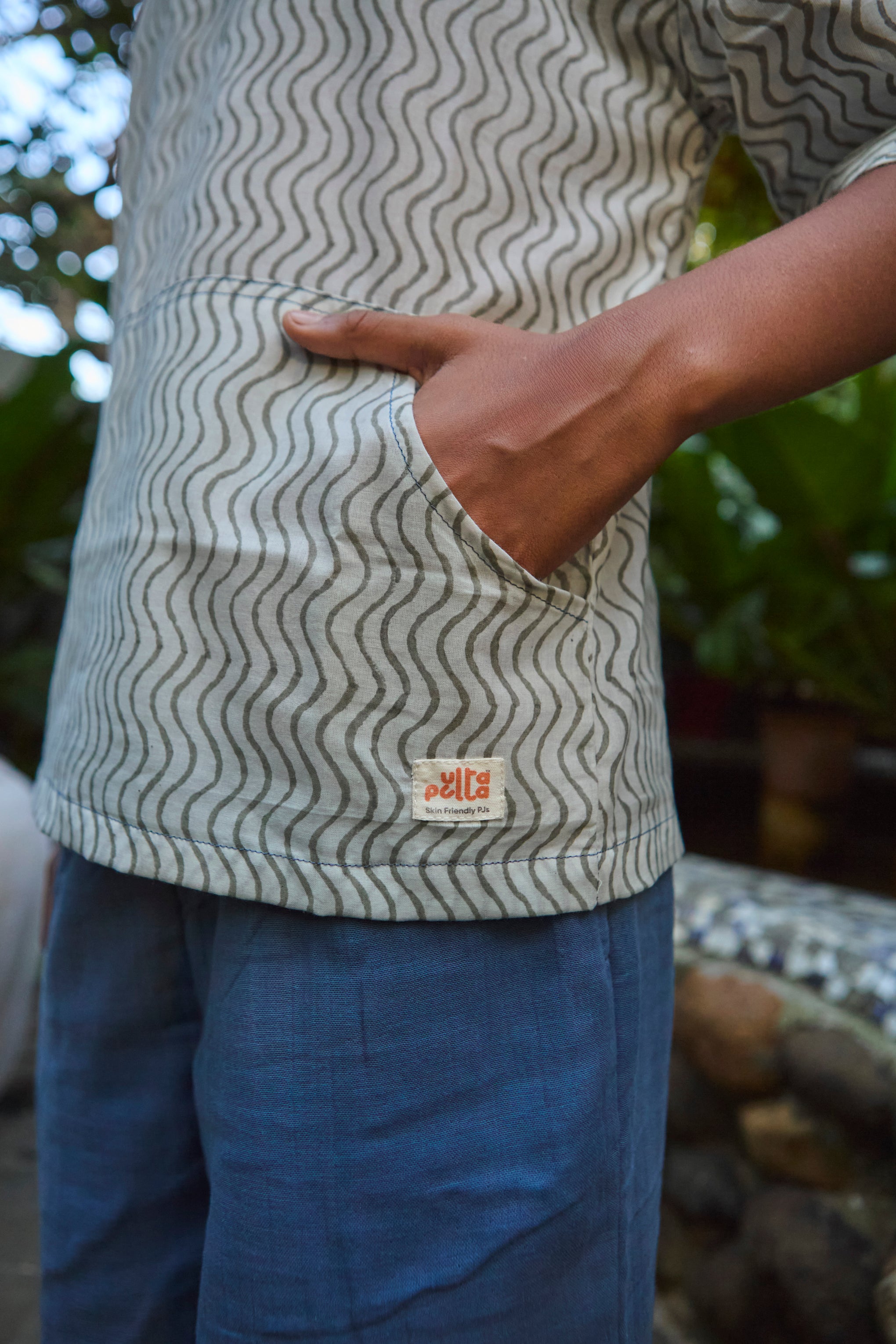 Groovy Waves - Twinning Muslin Cotton Lounge Set | Loungewear