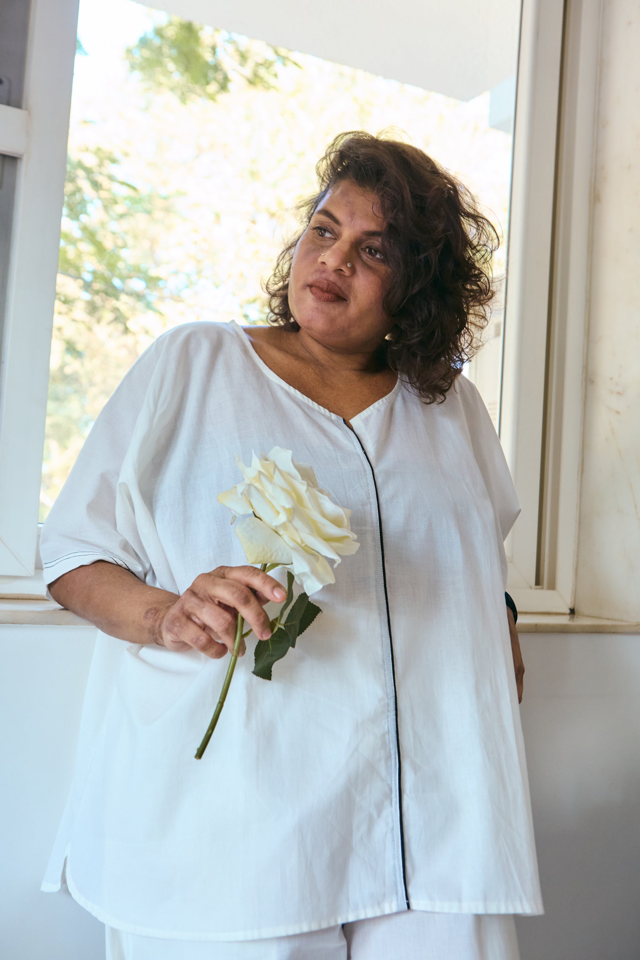 Adult Free Size White Kaftan Set