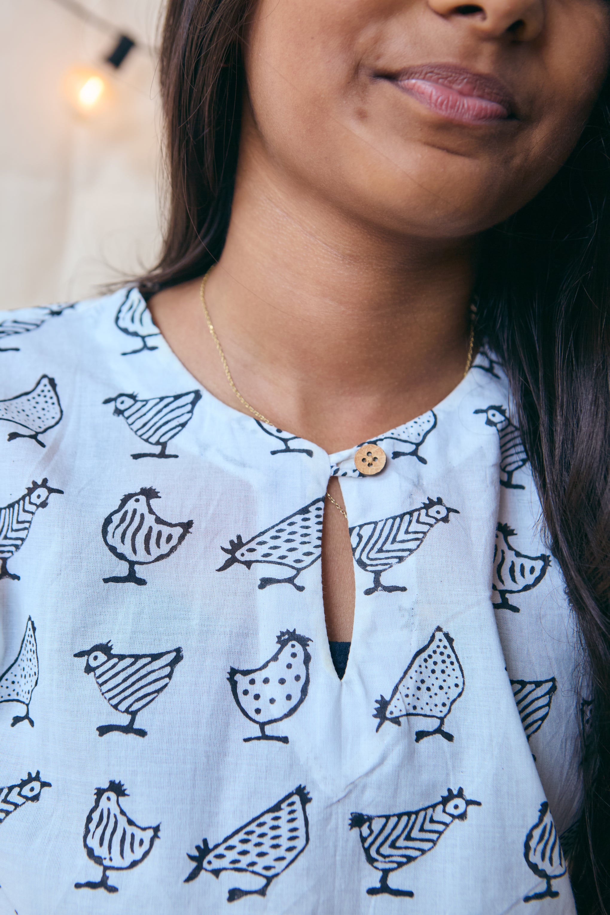 B&W Handblock Rooster Set| Unisex Kids Loungewear