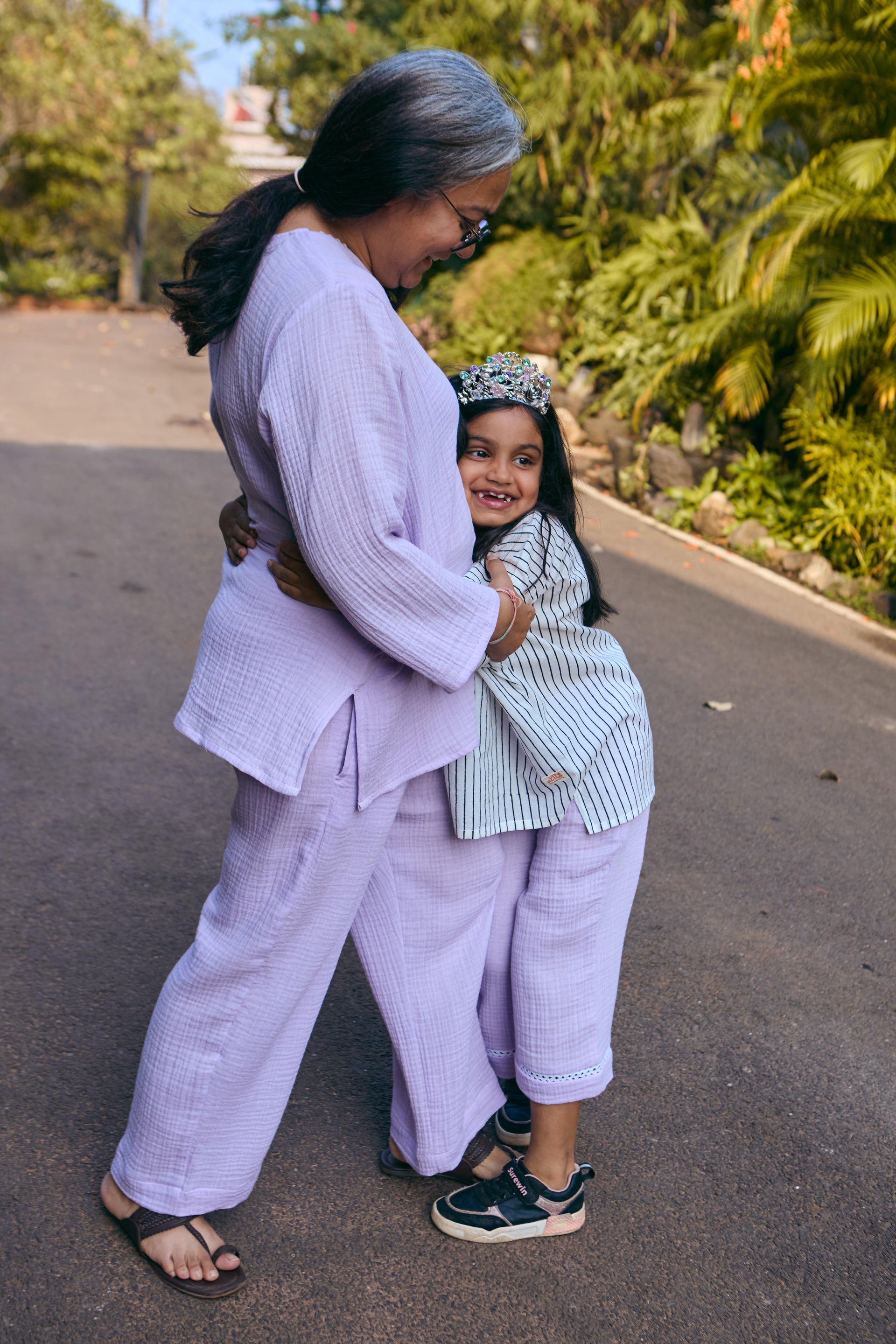 Lilac Dreams | Mommy & Me Organic Muslin Lounge Set Bundle