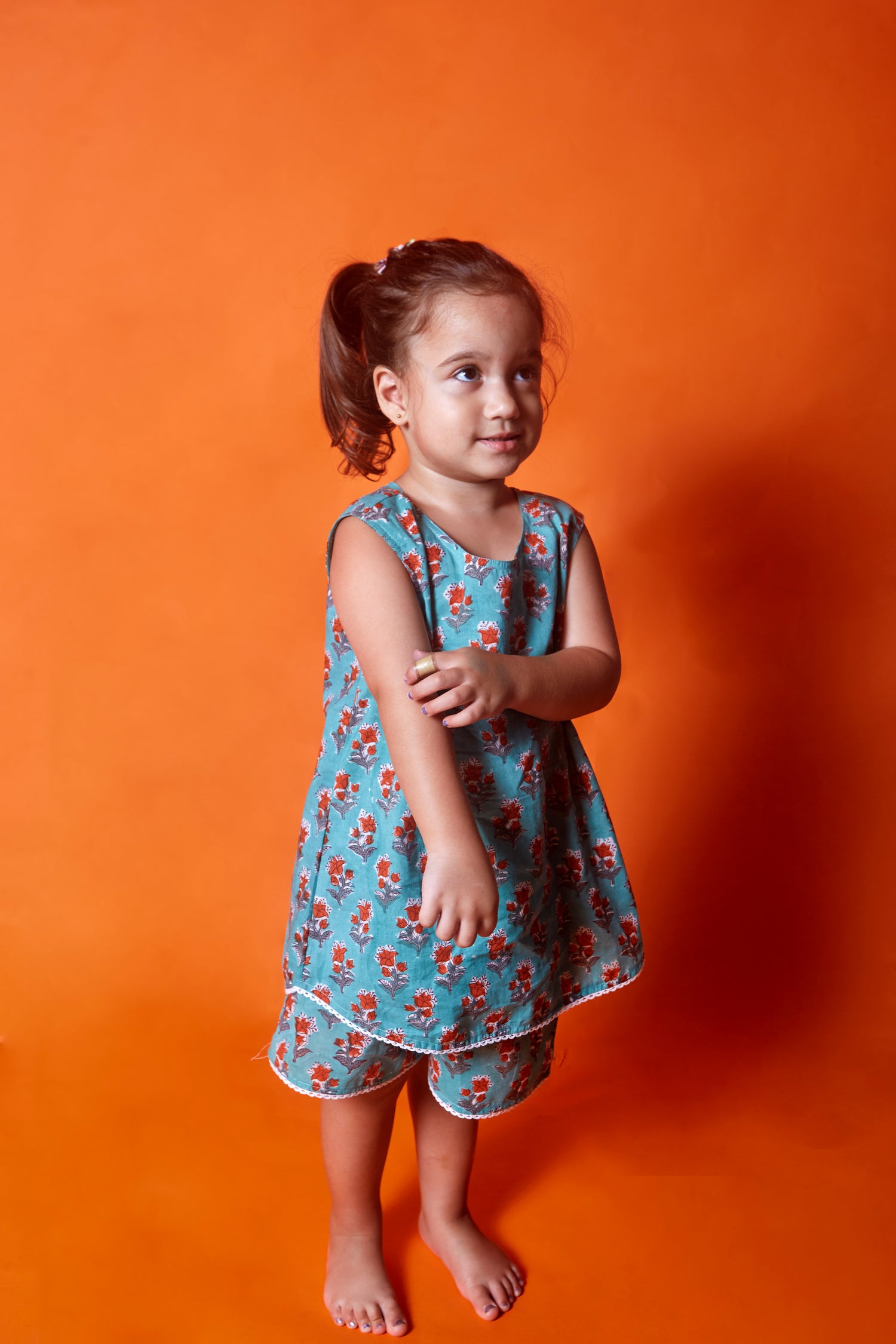 Blue Green Shorts Sets for kids 