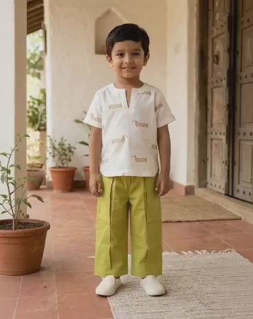 Boba the dog| Kids Loungewear| Unisex with handblocked not toxic dyes