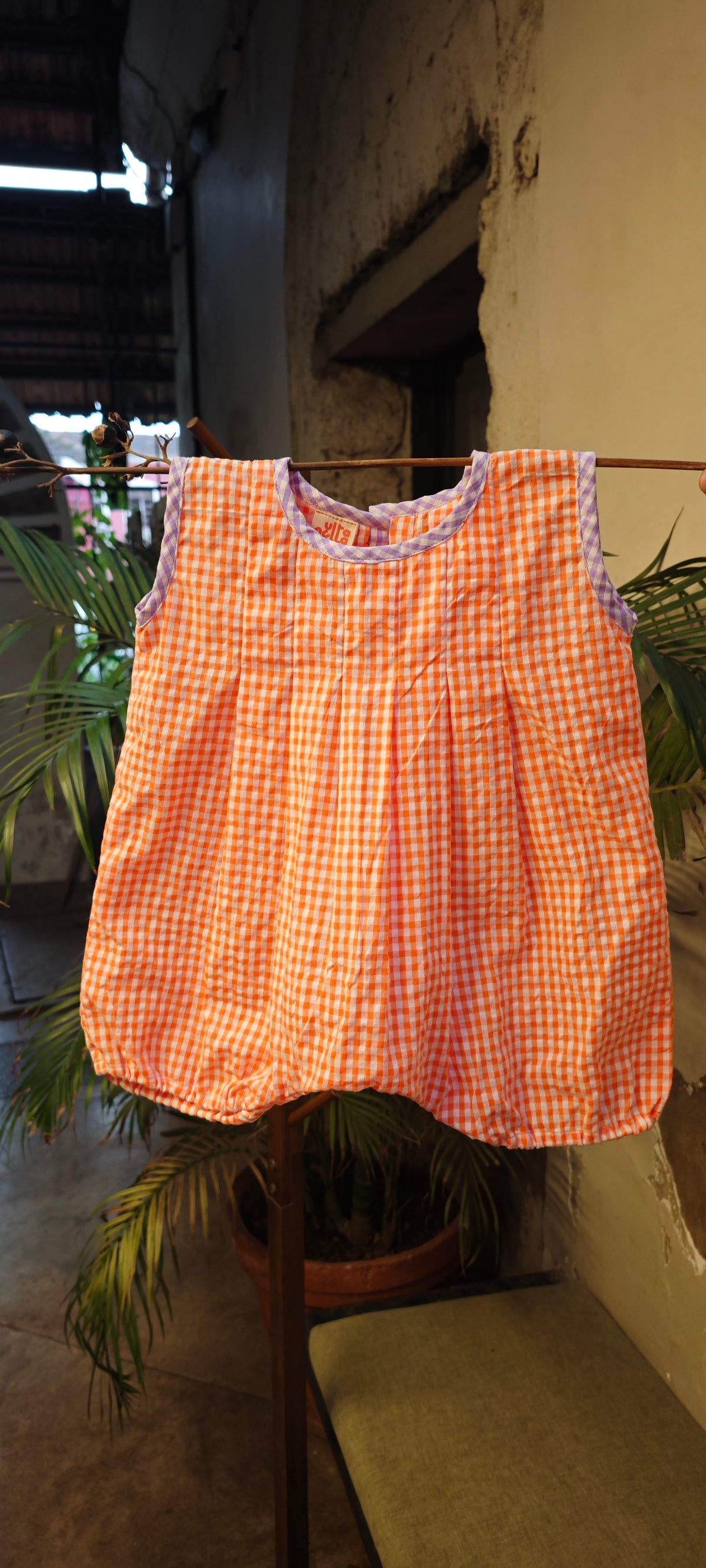 Organic Seersucker Romper| Infant loungewear